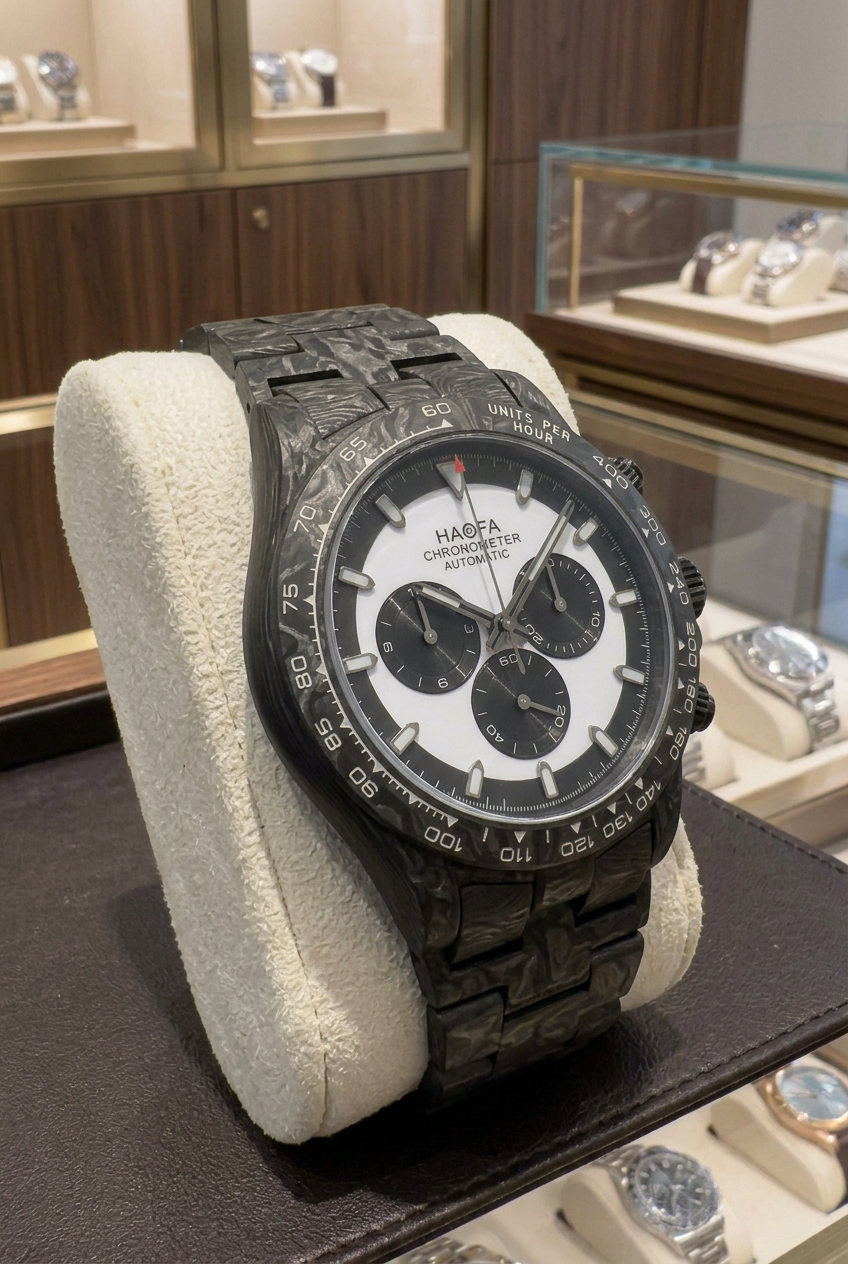 Orologio ripreso a tre quarti dal lato sinistro